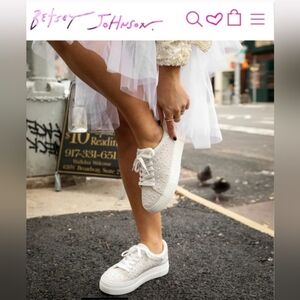 Betsy Johnson Sneakers Size 7 Sidney Ivory GUC